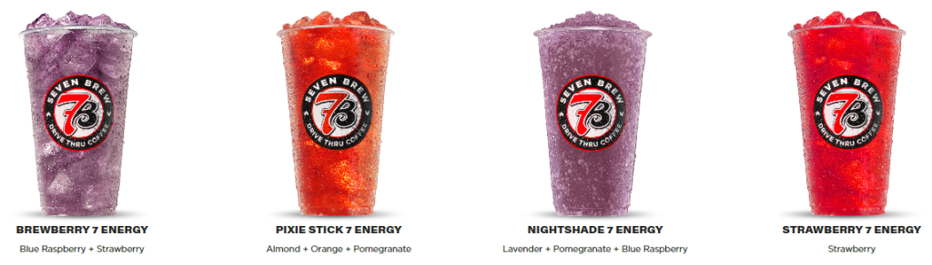 7 Energy Drink Menu